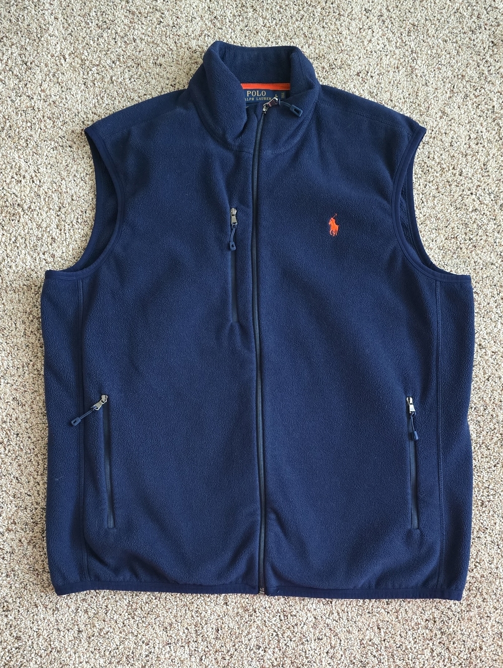 Polo RALPH LAUREN sz L Navy Blue Performance Fleece Vest